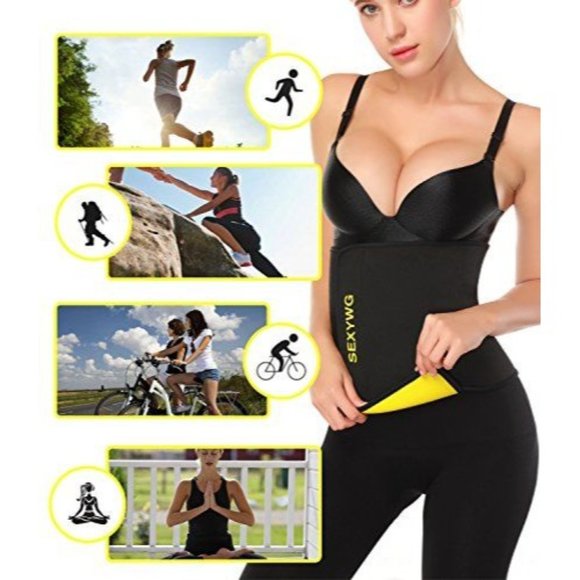 SEXYWG Hot Sweat Neoprene Shaper Velcro Slimming Belt Sauna Waist Trainer New 3X - Picture 1 of 5